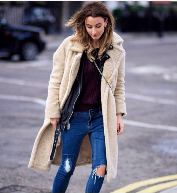 Edgy Elegance: Leather Jacket Under Long Overcoat