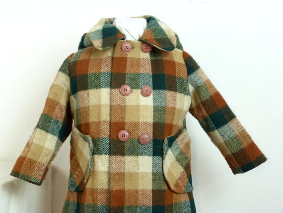 Vintage Vibes with a Checked Blanket Coat