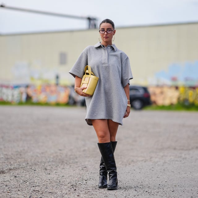 Suede Knee-High Boots Styled with Flowing Midi Dresses