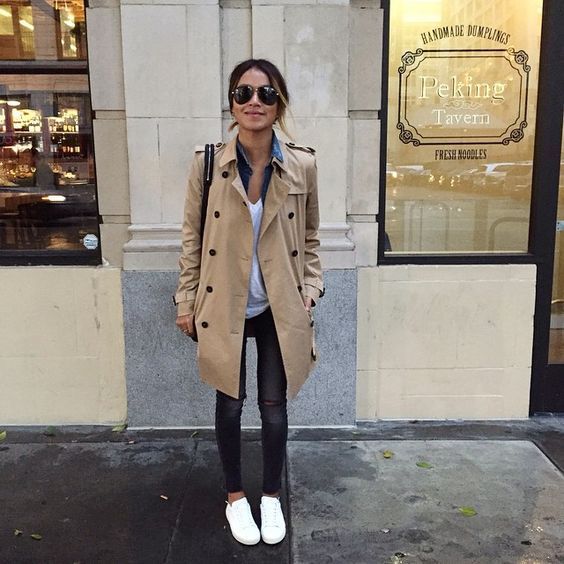 Tailored Beige Trench Coat with Crisp Lines