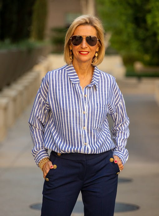 Crisp White Button-Down Shirt with Perfect Fit