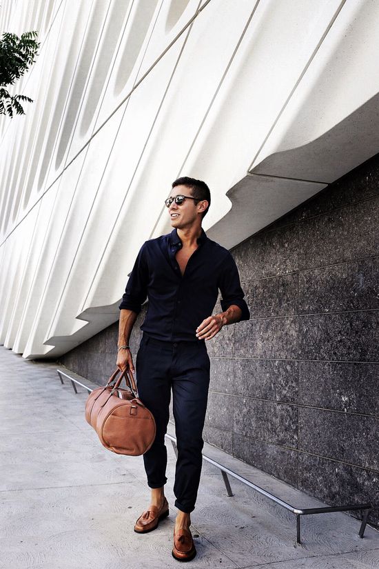 Minimal Leather Loafers in Deep Brown