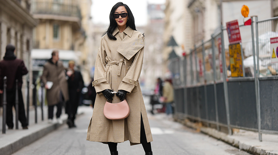 Chunky Boots Meet a Belted Trench Coat