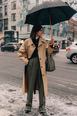 Oversized Trench with Wide-Leg Trousers