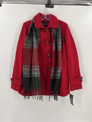 Pop of Red Accessories with a Neutral Trench