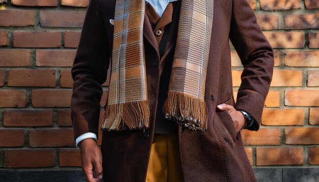 Plaid Perfection: Statement Scarf Meets Tailored Coat