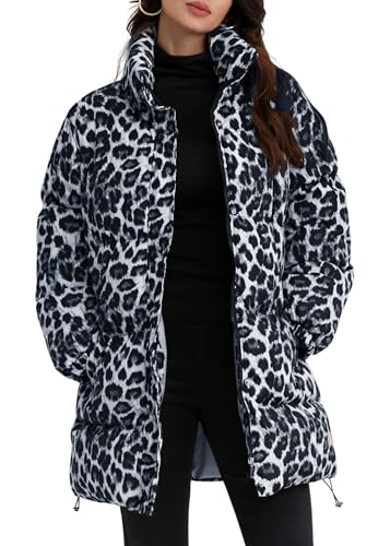Bold Prints Meet Puffy Texture: Animal Print Puffer Jacket
