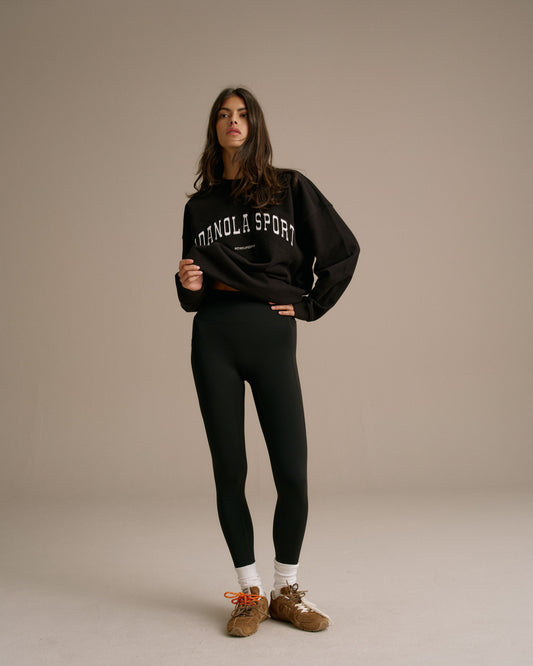 Sporty Vibes: Red Tights with Oversized Hoodies