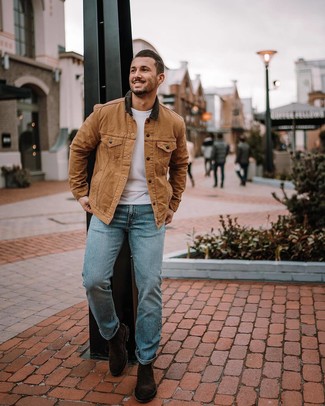 Classic Workwear Vibes with Denim and Boots