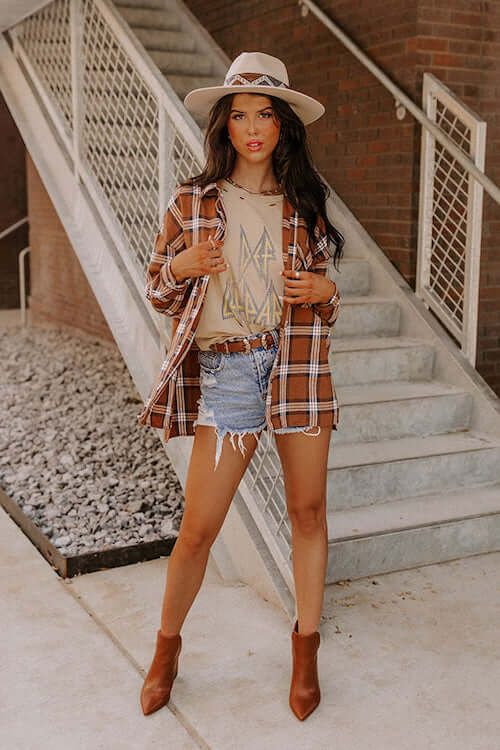 Rustic Romance in a Flannel and Denim Duo