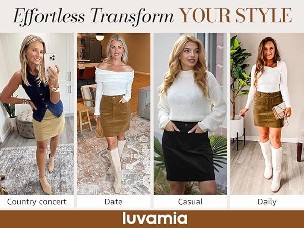 Suede Skirt and Cozy Turtleneck Combo