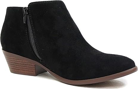Suede Ankle Boots with Chunky Heels