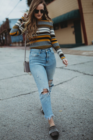 Casual Cool with Distressed Jeans and Loafers