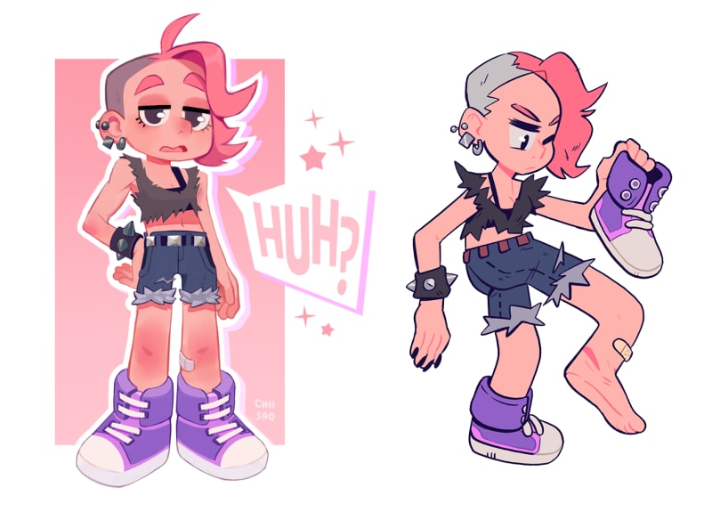Punk Girl Character Design