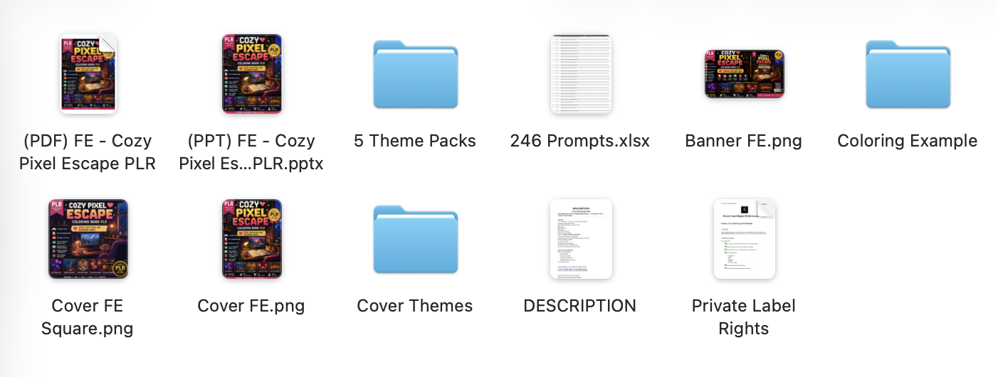 Cozy Pixel Escape PLR Product Preview