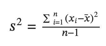 Sample Variance Equation