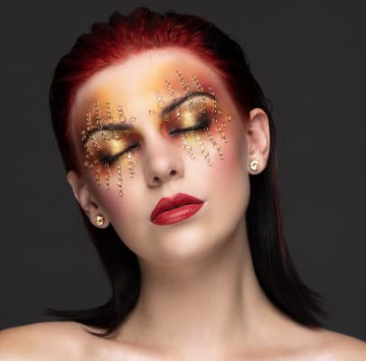 Rachel Madison gold and red