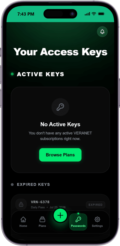 Veranet Access Keys App Preview