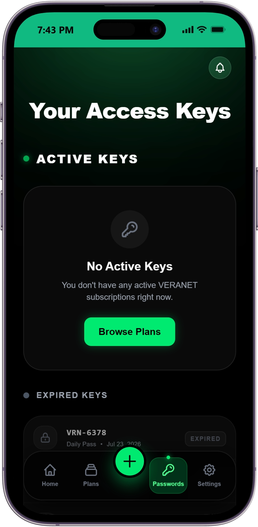Veranet Access Keys App Preview