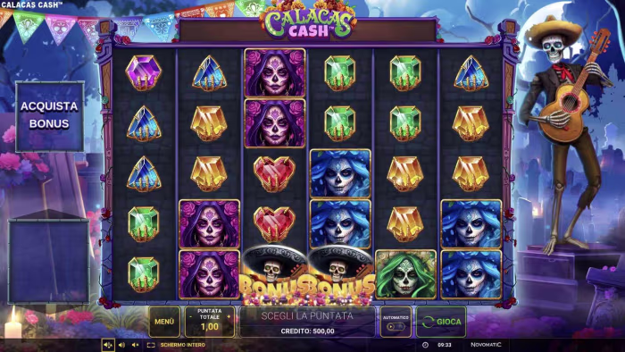 Logo della slot Calacas Cash