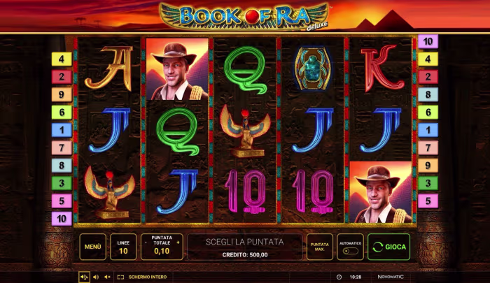 Logo della slot Book of Ra Deluxe