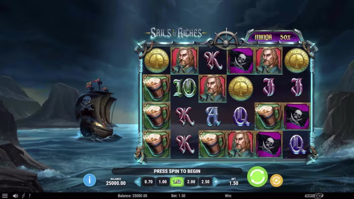 Logo della slot Sails of Riches