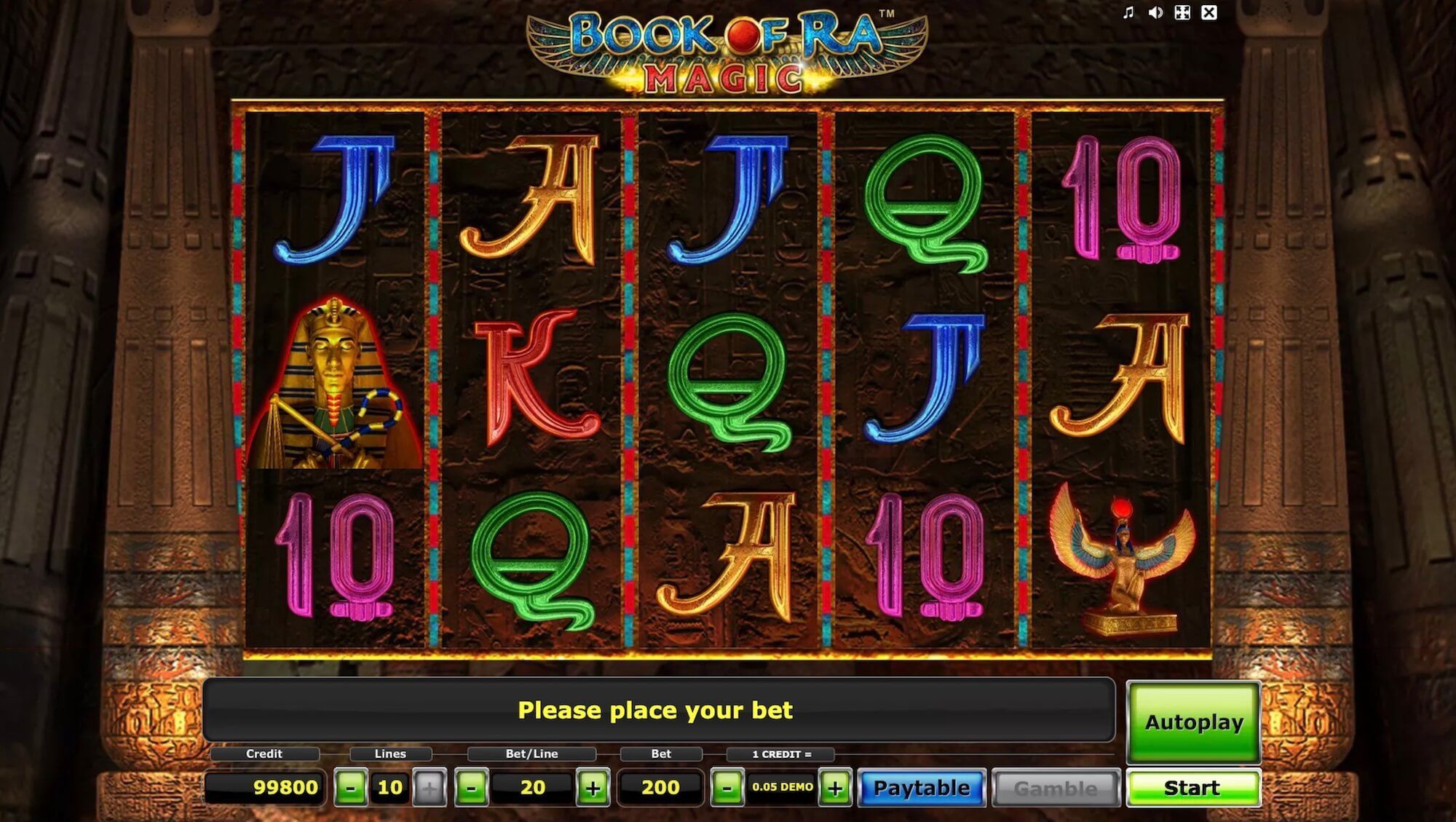 Logo della slot Book of Ra Magic