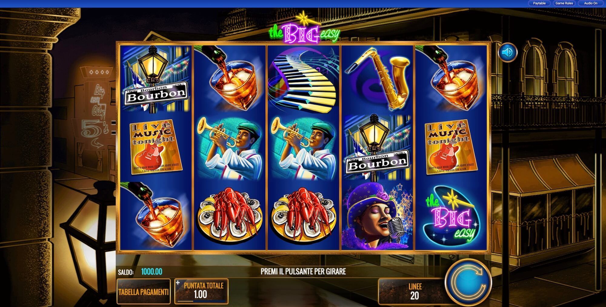 Logo della slot The Big Easy Logo della slot The Big Easy