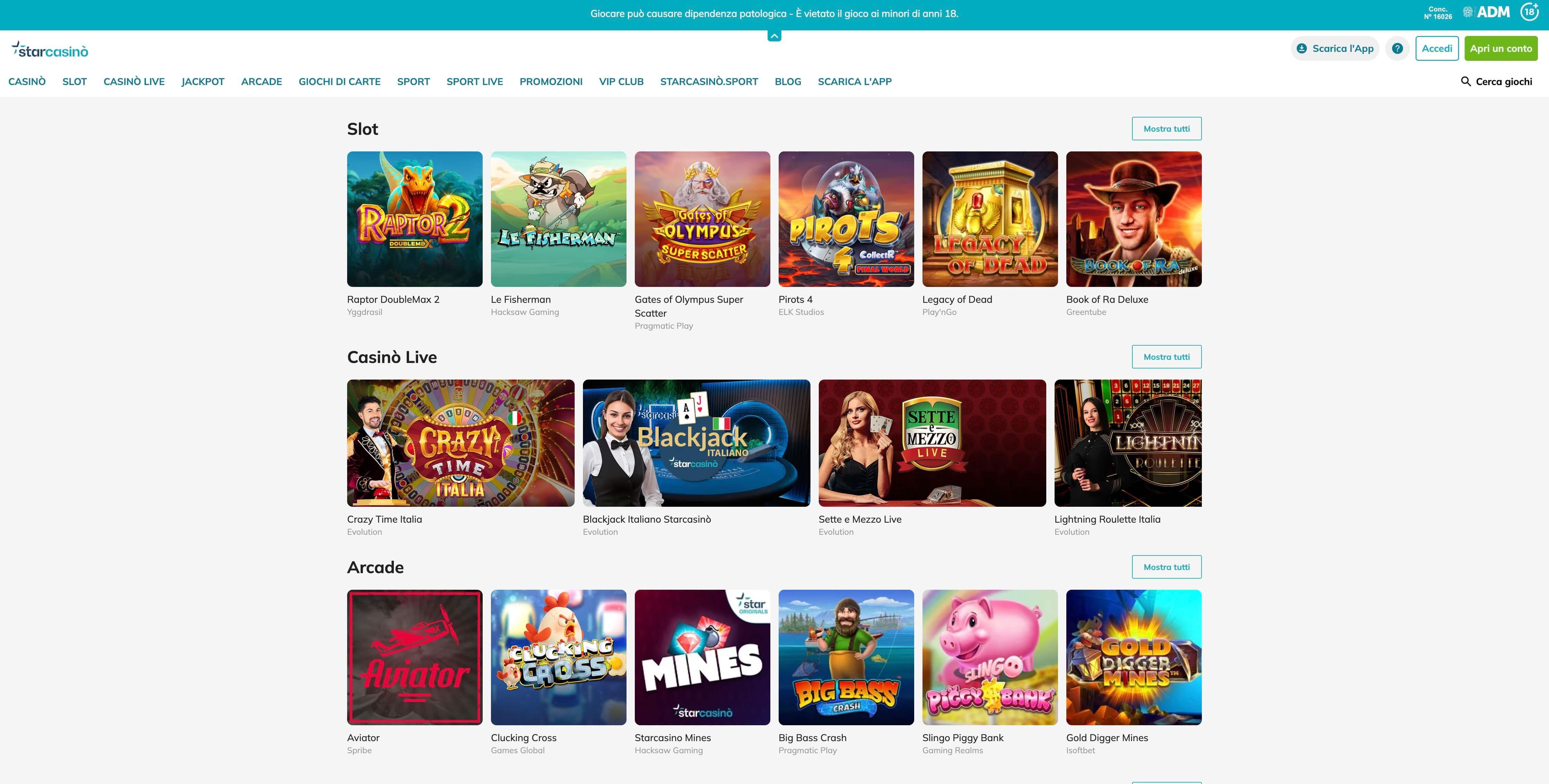 visualizza l'immagine Immagine del casino online Starcasino in anteprima ingrandita o ridotta