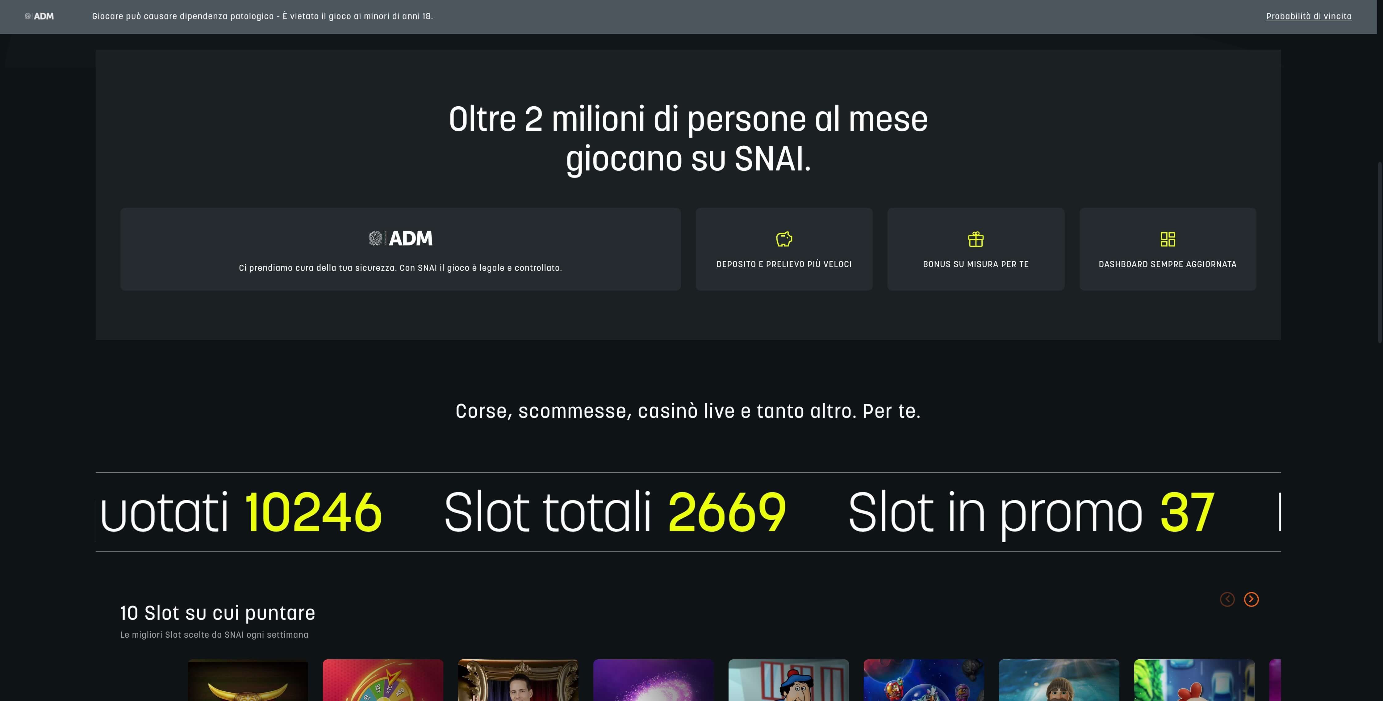 visualizza l'immagine Immagine del casino online Snai in anteprima ingrandita o ridotta