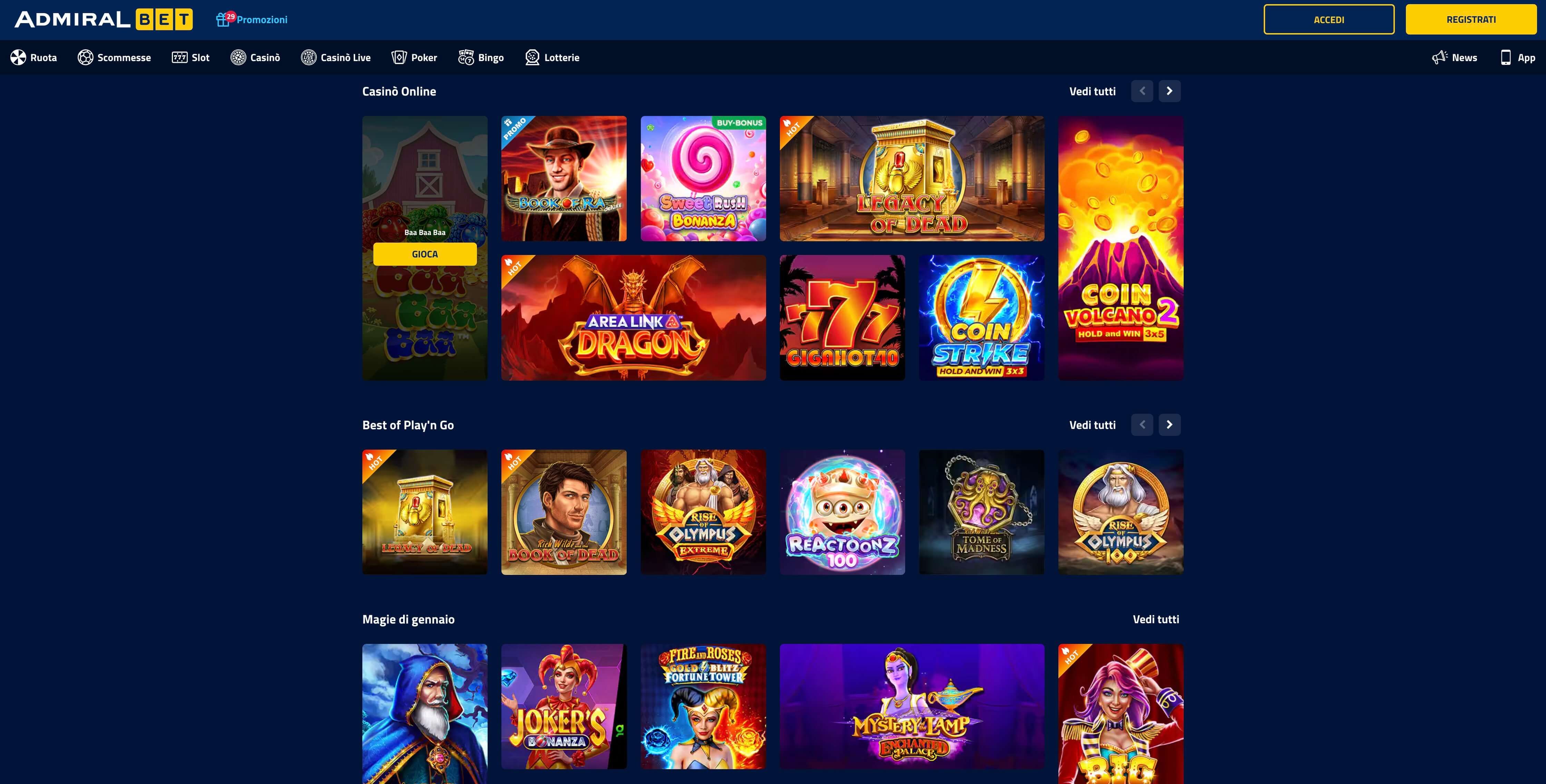 visualizza l'immagine Immagine del casino online AdmiralBet in anteprima ingrandita o ridotta