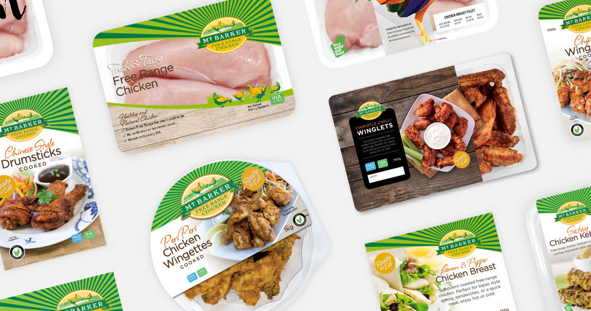 Packaging design for Mt Barker Chicken