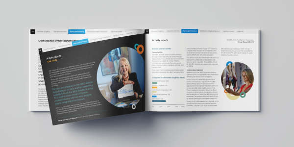 Small Business Development Corporation annual report design