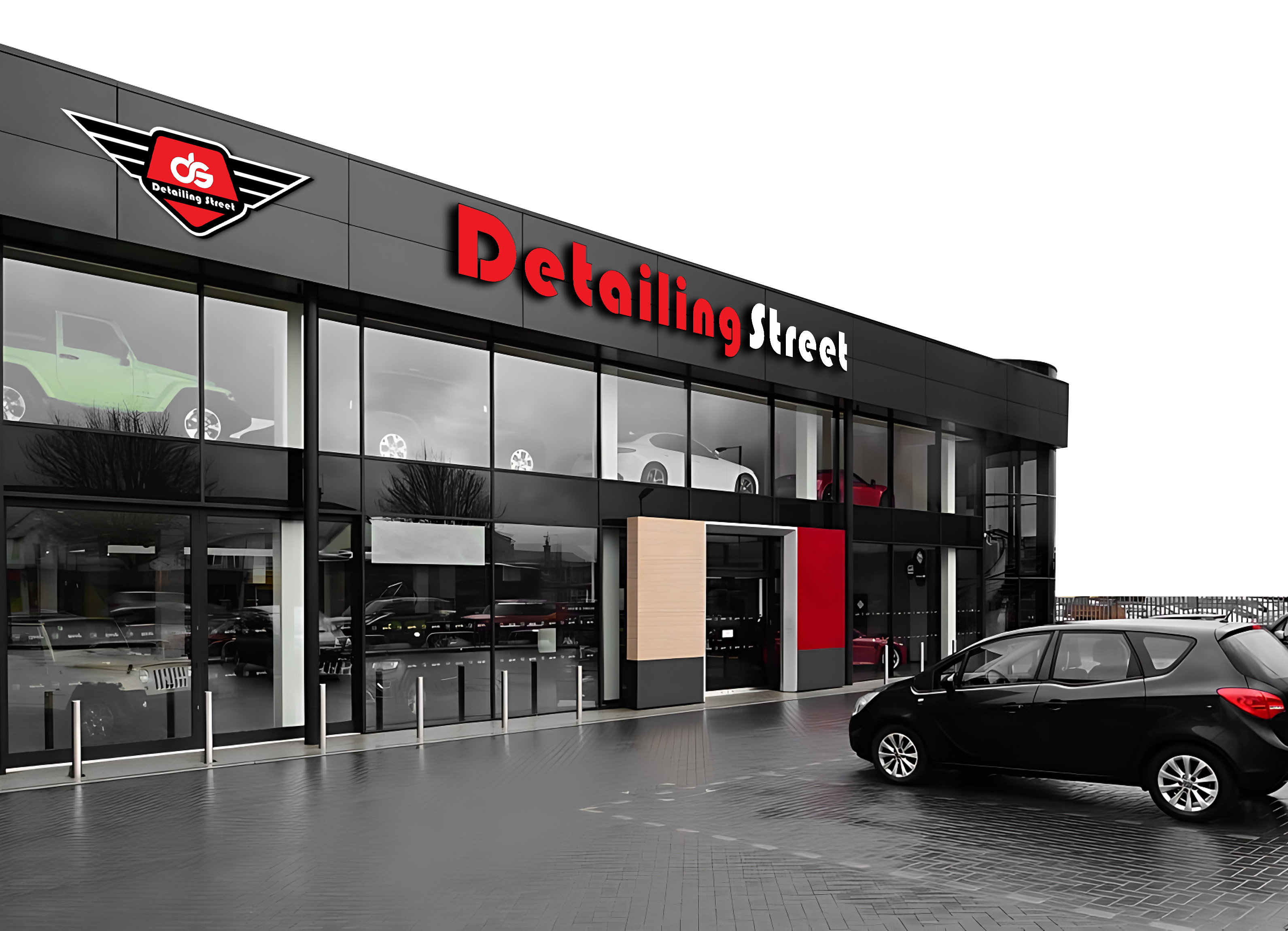 Detailing Street location showcasing premium car protection services