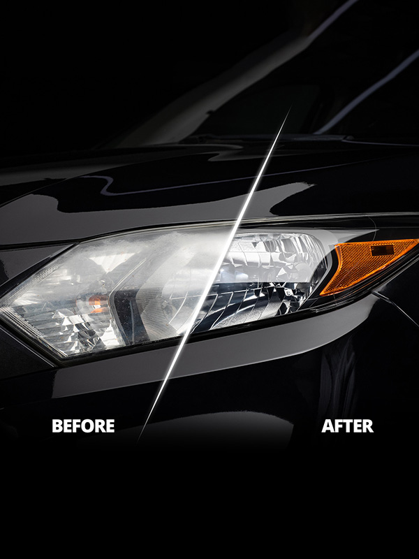 Professional headlight restoration service
