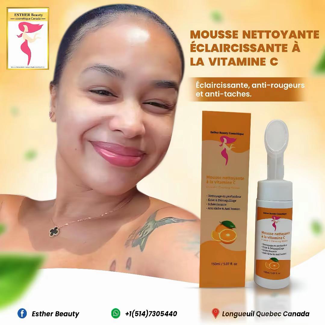 Mousse nettoyante à la Vit. C