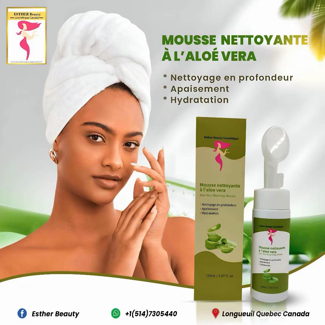 Mousse nettoyante à l'aloè vera