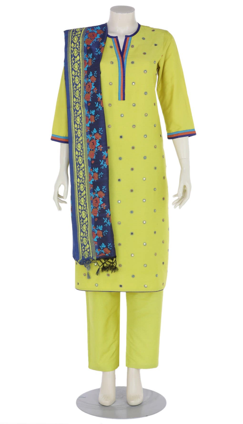Arylide Yellow Printed Joysree Silk Shalwar Kameez Set feature 2