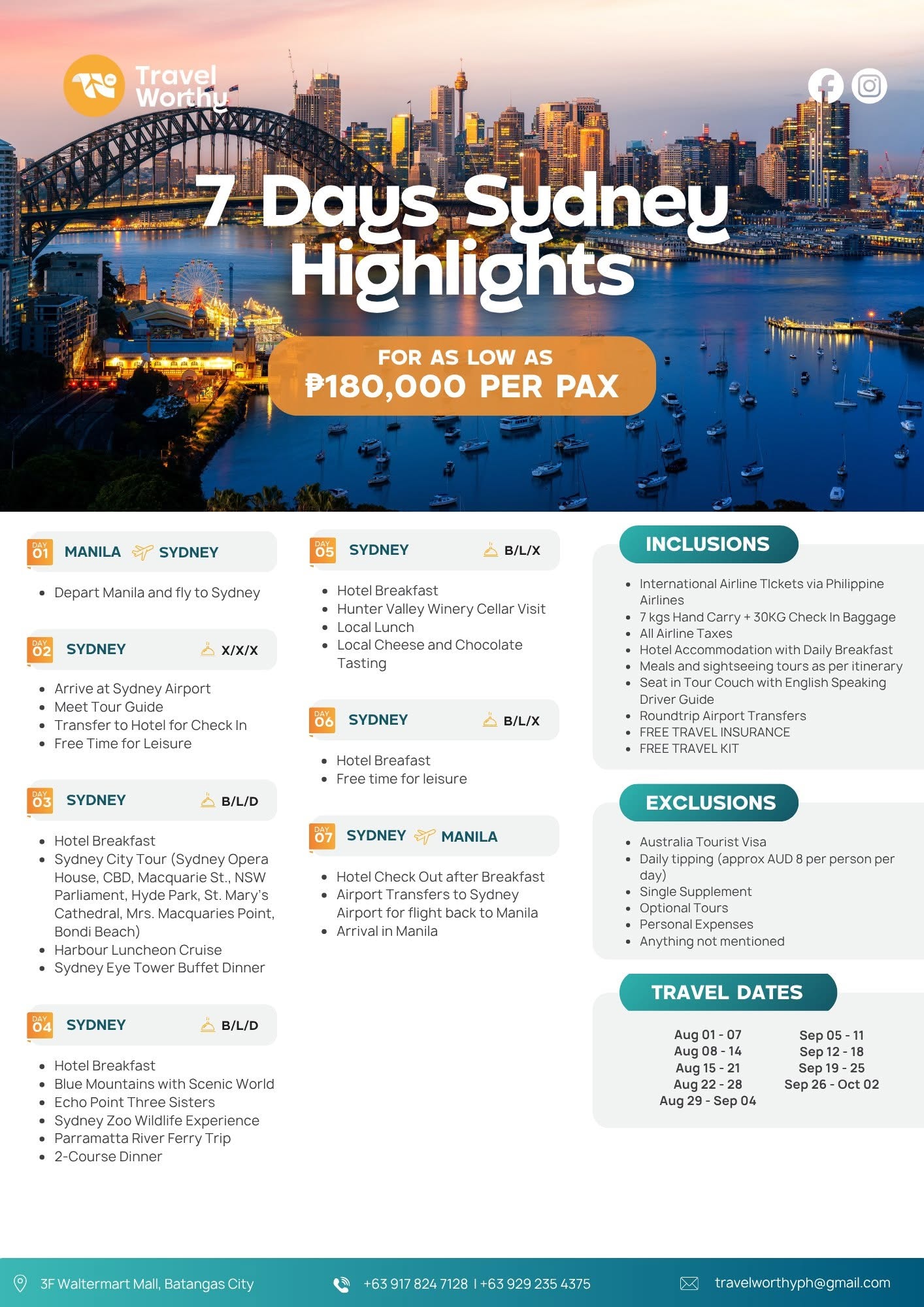 7 Days Sydney Hightlights flier