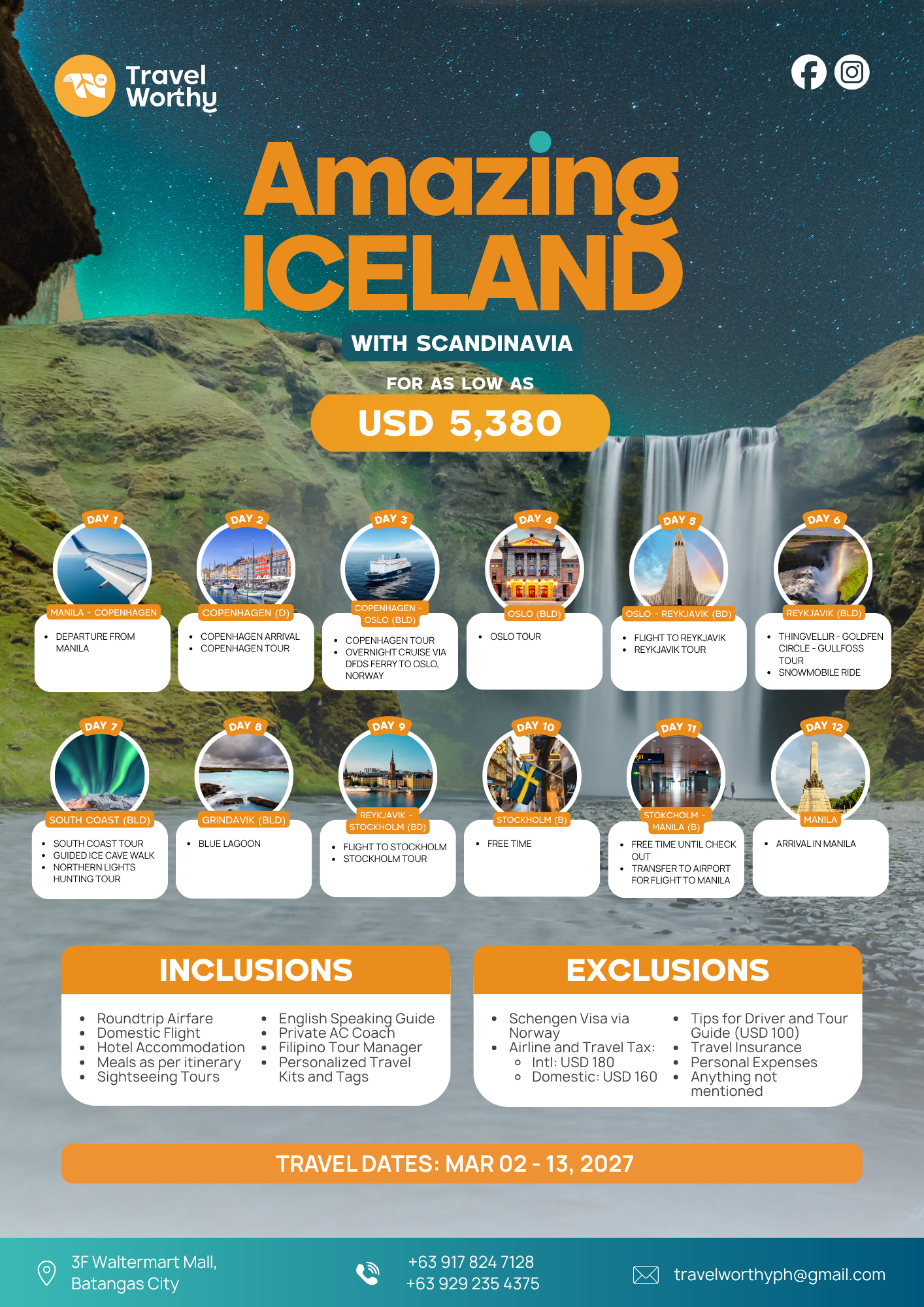 Amazing Iceland with Scandinavia flier
