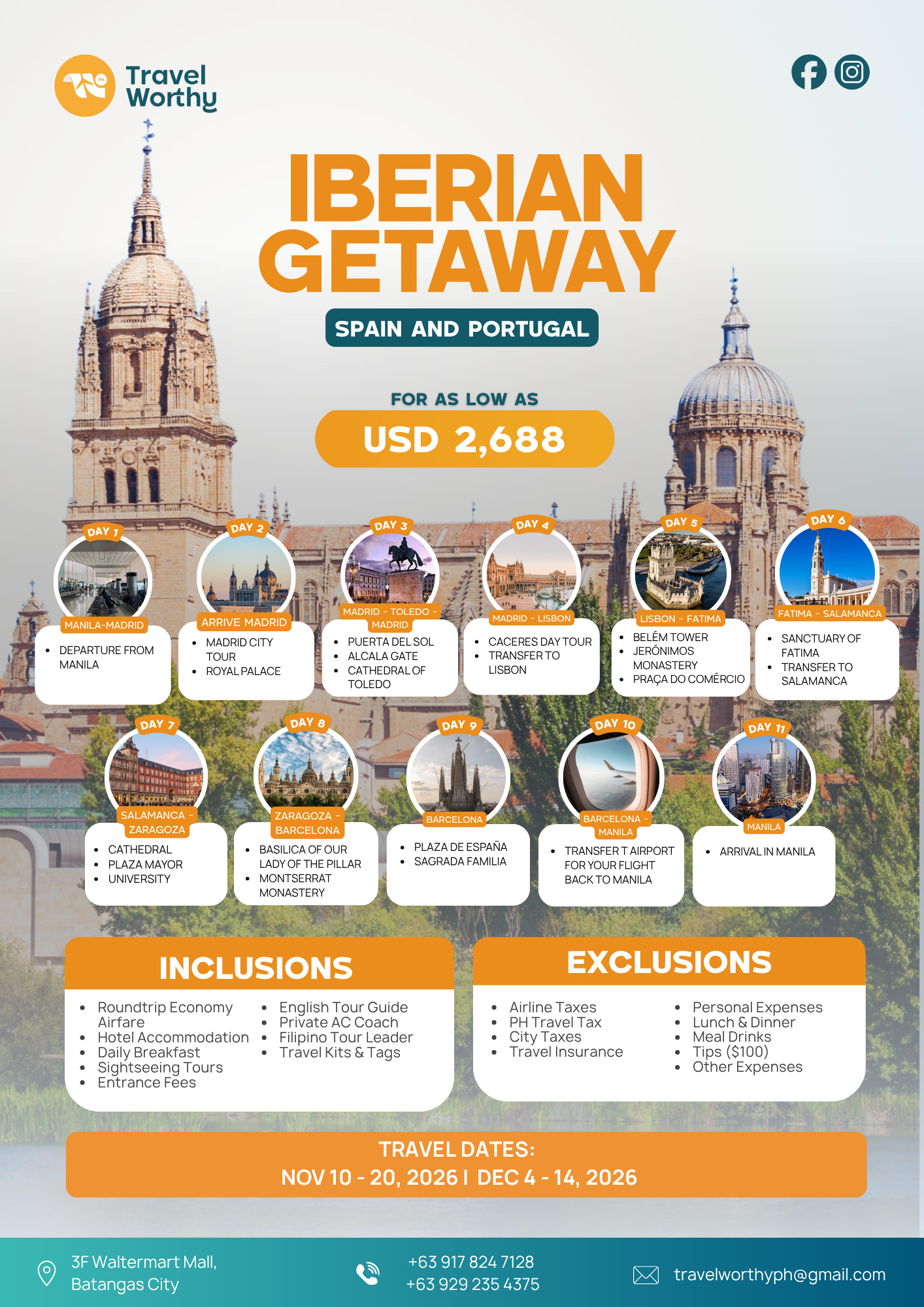 Iberian Getaway flier
