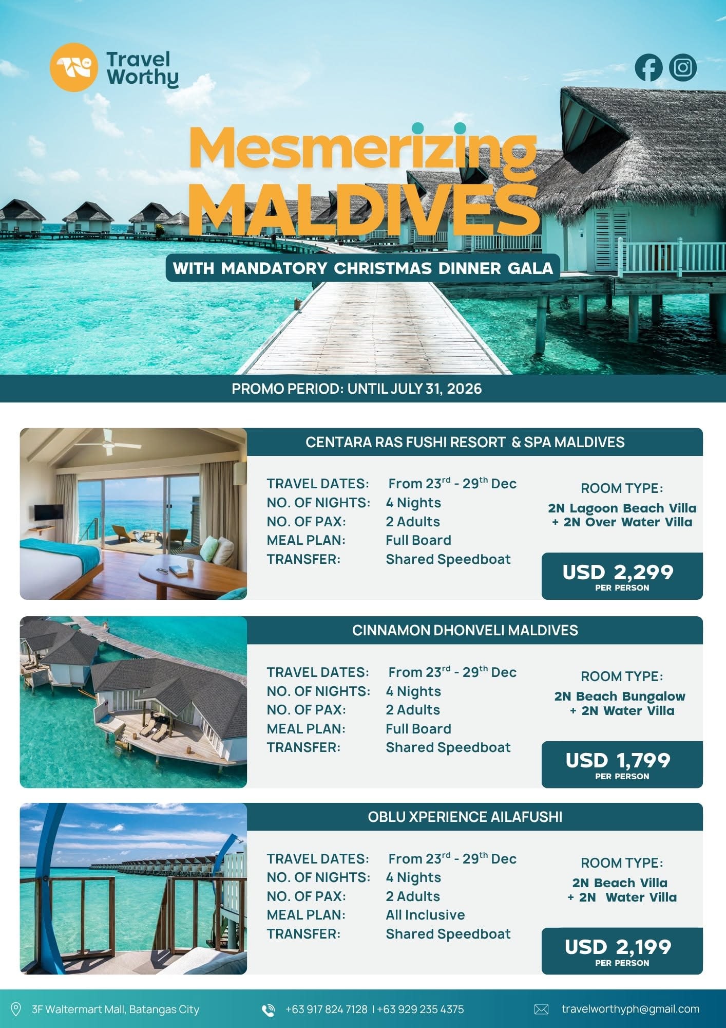 Mesmerizing Maldives flier