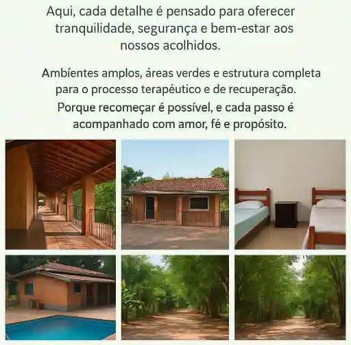 Clínica Terapêutica Masculina Santa Helena Piracicaba SP - Ambiente seguro e especializado para homens