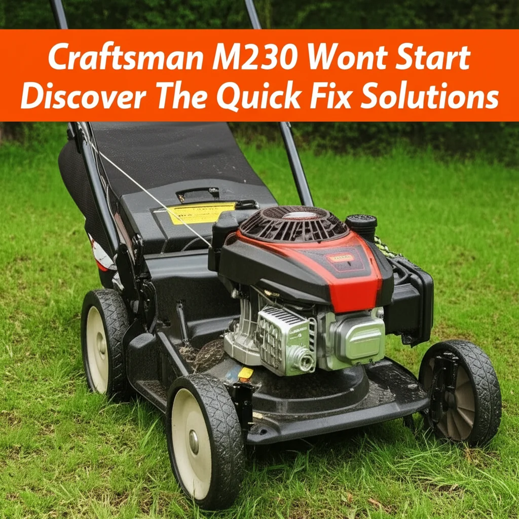 Craftsman M230 Wont Start