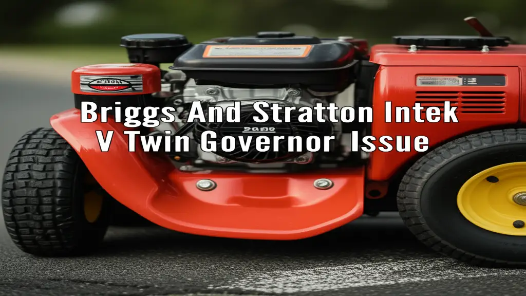 Is your Briggs & Stratton Intek V-Twin engine surging or lacking power? Learn about common governor issues, troubleshooting steps, and repair solutions.