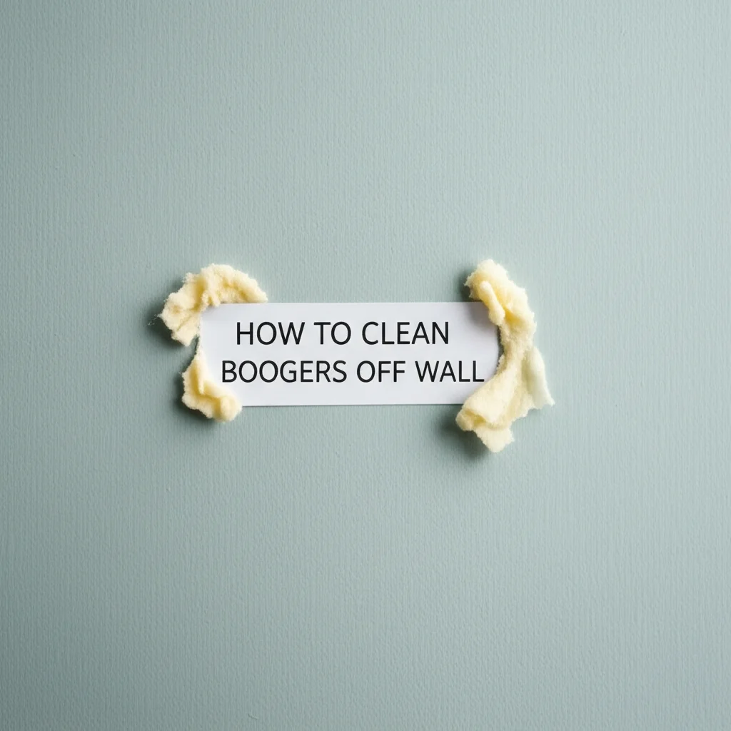 How To Clean Boogers Off Wall