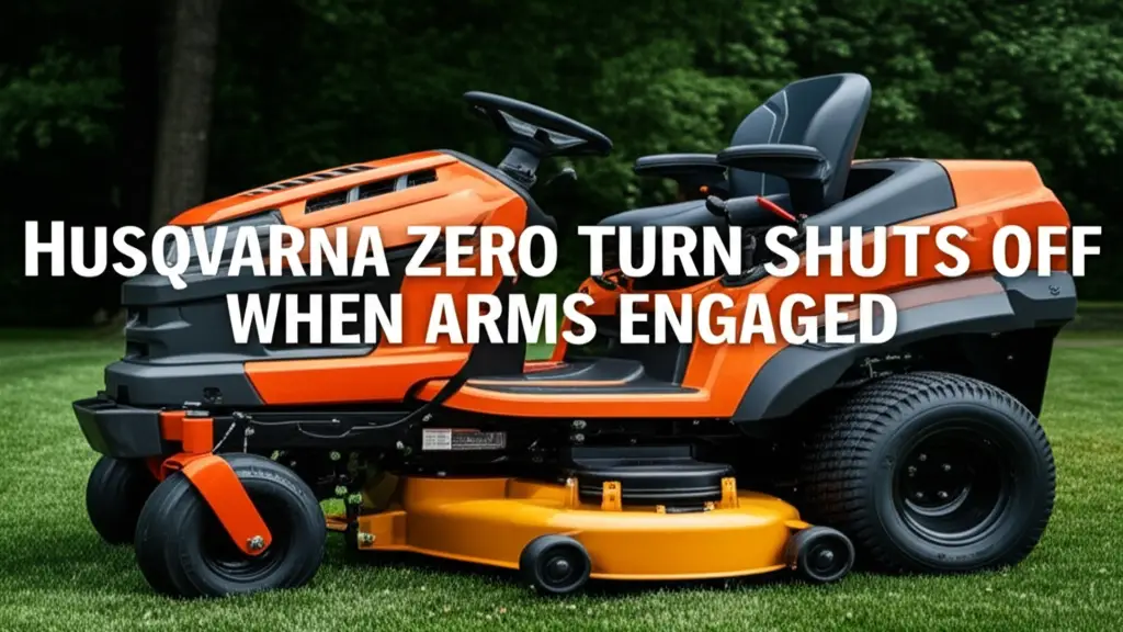 Husqvarna Zero Turn Shuts Off When Arms Are Engaged