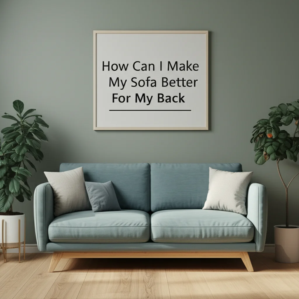 How Can I Make My Sofa Better For My Back