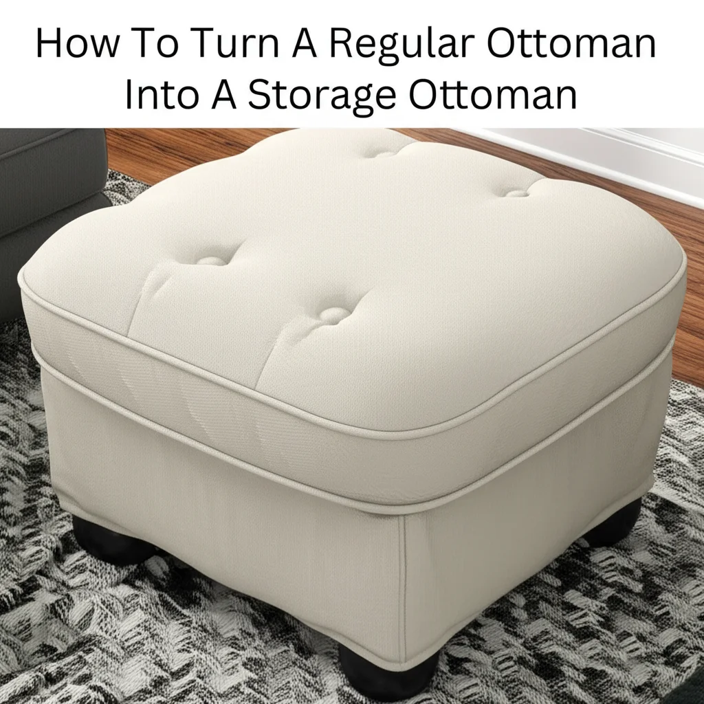 Transform your regular ottoman into a functional storage ottoman with our DIY guide. Discover how to create hidden space.