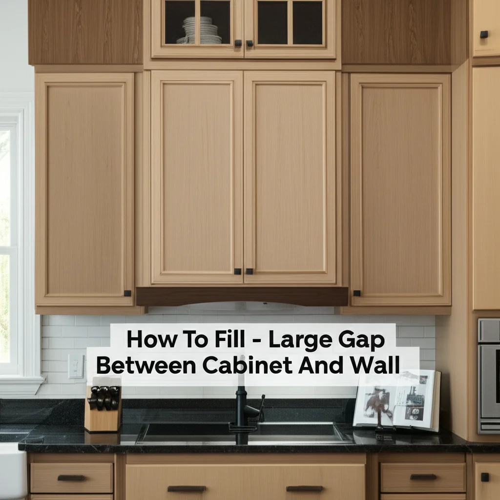 How To Fill Large Gap Between Cabinet And Wall